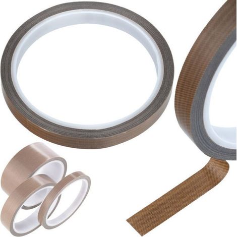 Ruban Teflon - 30 mm x 10 m - Fibre de Verre + Revêtement PTFE -70 °C à +300 °C - Isolation Thermique et Électrique (1/5)