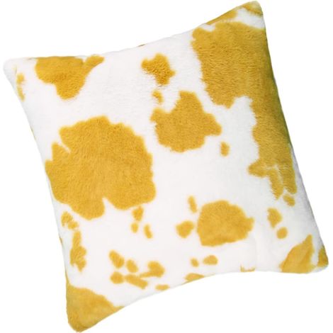 Kissenbezug Plüsch Quadratischer Gelber aus für Sofa et Zuhause Decorativ Hautfreundlich (1/5)