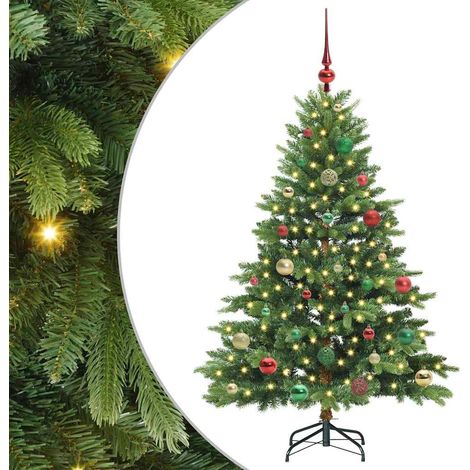 Árbol de Navidad artificial con 150 LED Verde 150 cm PE y PVC vidaXL