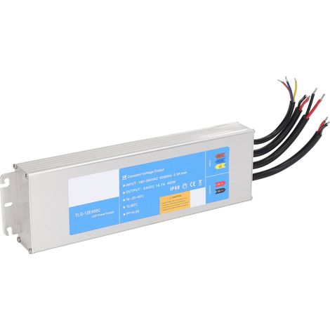 Alimentation LED 400 W étanche IP68, transformateur convertisseur basse tension 180-264 V CC, entrée 24 V CC, 16,7 A (1/5)