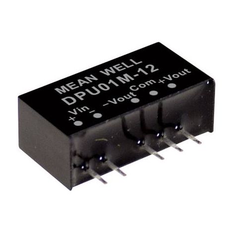 MODULE CONVERTISSEUR CC/CC MEAN WELL DPU01N-12 NBR. DE SORTIES: 2 X 42 MA 1 W 1 PC(S)