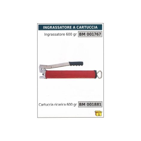 Ingrassatore a cartuccia 600 gr codice 001767