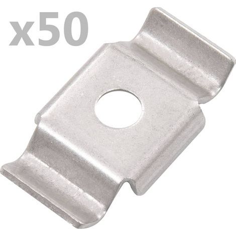 Colliers papillon pour panneaux à double treillis métallique, 50 pièces, acier inoxydable (1/3)