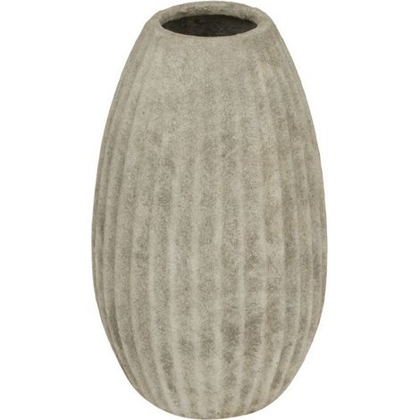 Catania Large Olpe Vase - Ceramic - L21 x W21 x H36 cm - Light Grey