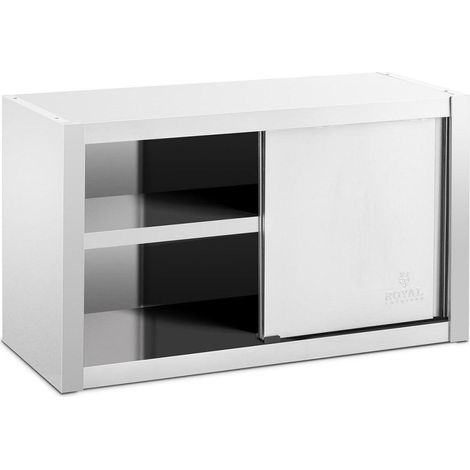 Mueble alto de pared de acero inoxidable para armario de almacenamiento profesional de cocina - 100 x 45 cm 140000463 (1/3)