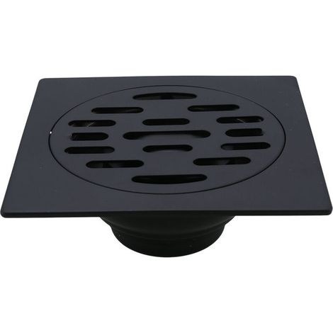 Black-Deodorant Siphon de sol pour salle de douche Siphon de sol en acier inoxydable Lavabo de salle de bain Siphon de sol Machine à laver Toilettes Douche Siphon de sol de cuisine (Siphon de sol ordi (1/5)