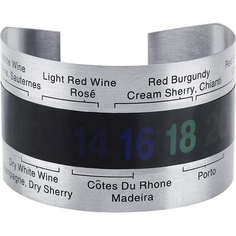 Bracciale Termometro per Vino/Birra Sensore in acciaio inossidabile (1/5)