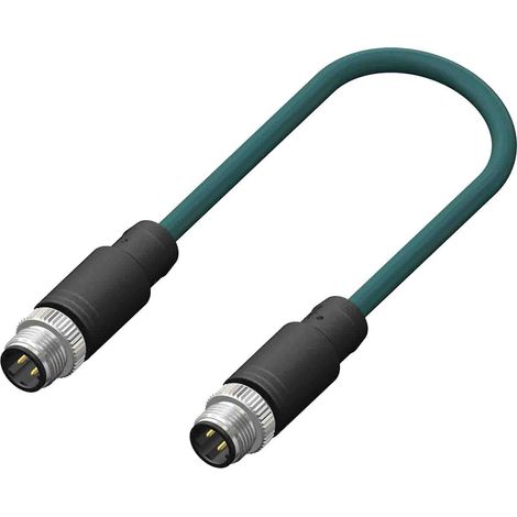 Connecteur pré-câblé RS PRO 4 conducteurs , M12 Mâle vers Fiche mâle droite M12, 10m ( Prix pour 1 )