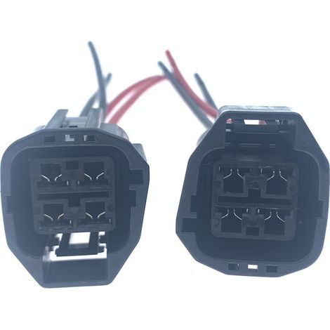 Electric fan radiator connectors compatible with Ford Mondeo, Cadillac XTS, CTS, ATS and SLS -- JB2066-4P
