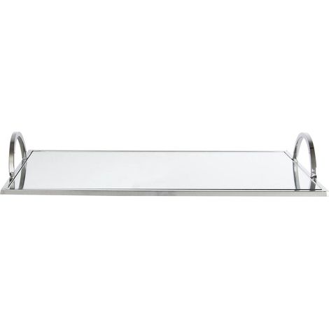Plateau Miroir Argenté 35x20cm (1/2)