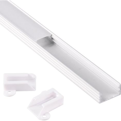 Profilo LED superficie in alluminio 1m bianco Polux (1/2)