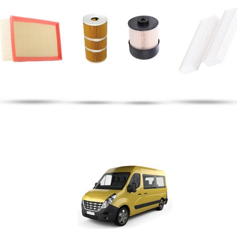 Kit tagliando 4 filtri compatibile con Renault Master IV 2.3 dCI 96kw 2012 (1/5)
