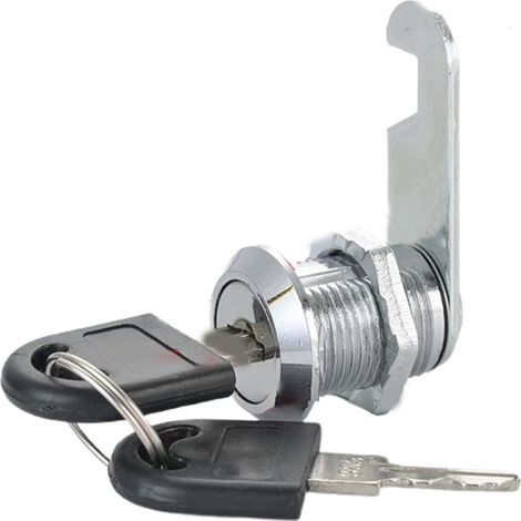 Verrou de sécurité à came en alliage de zinc pour tiroir, avec 2 clés. Verrou à ouverture simple pour armoire, bureau et maison.