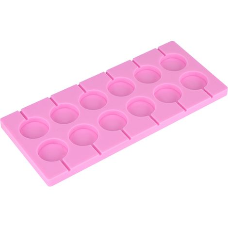 Set mit 12 runden Silikon-Lutscherformen, Pralinen- und Schokoladenformen, flexible Antihaft-Form (1/5)