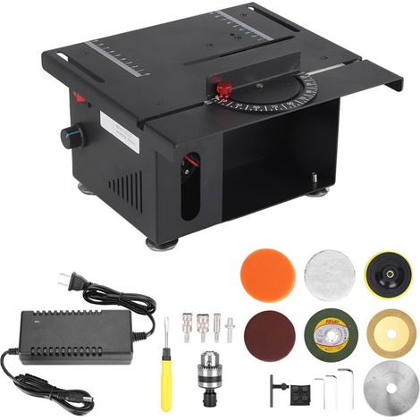 Mini scie circulaire portable 100-240V prise US, kit outillage bois multifonction DIY, machine de découpe compacte (1/5)