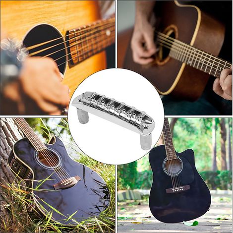 Support de Guitare Fileté Style Mustang/Jaguar/Jazzmaster, Chromé (1/5)