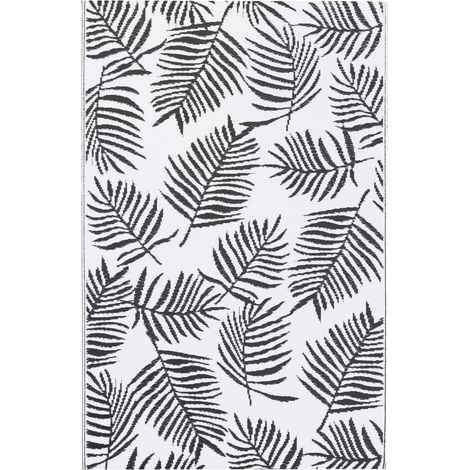 Maison Exclusive - Outdoor-Teppich ARAKIL Weiß und Schwarz 120x18