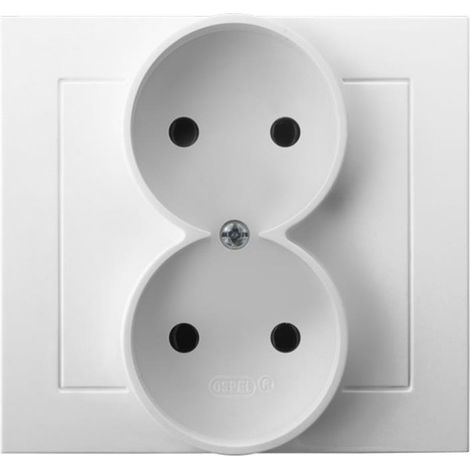 KIER Doppelsteckdose b/u weiß GP-2W/00