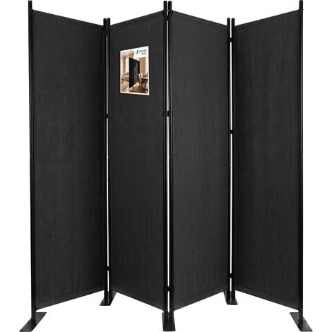 Paravent Séparateur de Pièce 4 Panneaux Cloison de Séparation Autoportant Pliable Brise Vue pour Plus d’Intimité Salon Chambre Bureau 228 x 30 x 164 cm Anthracite (1/5)
