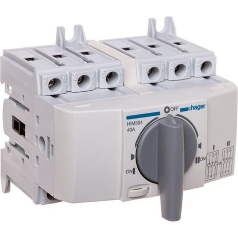 Interruptor en sistema de conmutación I-0-II 3P 40A HIM304
