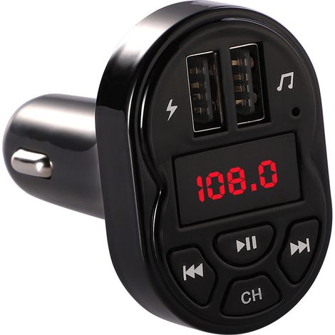 Auto-MP3-Player mit Bluetooth, Auto-MP3-Player mit Karteneinschub, A2 Auto-MP3-Bluetooth-Empfänger – Schwarz (1/3)