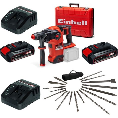 Einhell 18v 36V Power X-Change Cordless SDS Hammer Drill +X2 Battery +17PC Set (1/5)
