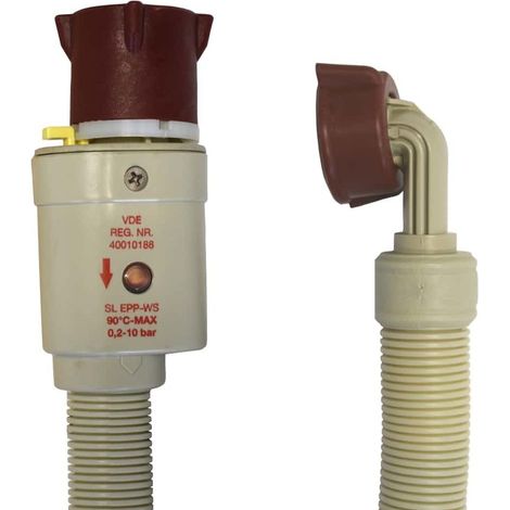Tuyau d'arrivée d'eau sécurisé Aquastop 4m avec système anti-fuite, raccords 3/4 pouce et installation facile pour protection optimale