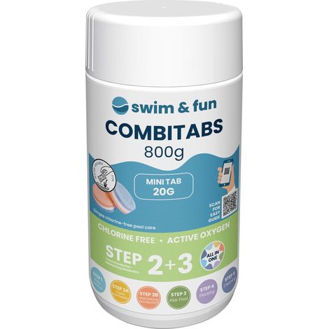 Tratamiento piscina swim fun CombiTabs tabletas oxígeno activo 800g