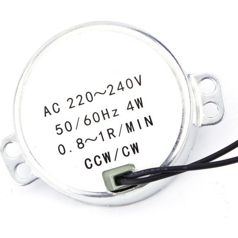 1 moteur synchrone à engrenages 220-240 V CA 4 W CW/CCW (2,5-3 tr/min) (1/5)