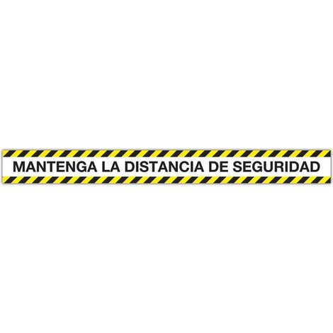 Cinta senalizacion adh apli mantenga distancia 100 x 10 cm