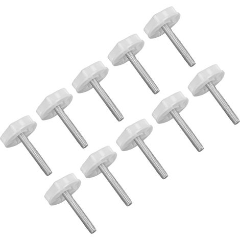 Lot de 10 Pieds Niveleurs Réglables pour Meubles, Vis en Fer avec Base PP, Réglage de Hauteur Facile pour Tête de Lit et Mobilier (1/5)