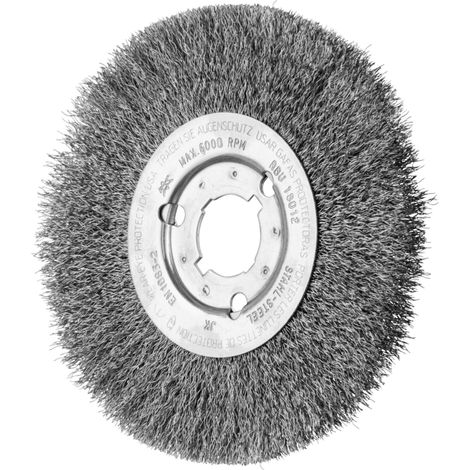 PFERD TOOLS Rundbürste schmal ungezopft RBU Ø180x12xvariable Bohrung Stahl-Draht-Ø0,30 2 Stk (1/4)