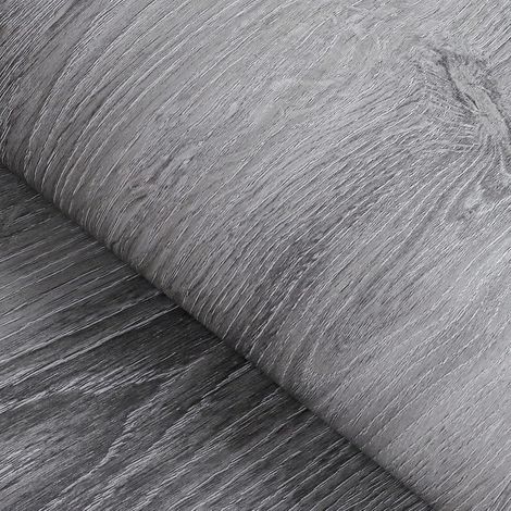 Stickers Meubles Bois Imperméable 60CM x 5M Papier Peint Auto-adhésif pour Meuble Film Décoratif Gris Autocollants Rustique Décor Table Placard Porte Tiroir Armoire De Cuisine (1/5)