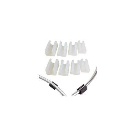 Almohadillas redondas y tubulares para patas de sillas, mesas auxiliares y sillones almohadillas en forma de U para patas de muebles plástico blanco 14 mm de diámetro 20 unidades - Crezuo (1/4)