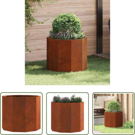 Pot de jardin - Jardinière Rouillé 60 x 60 x 50 cm (1/5)
