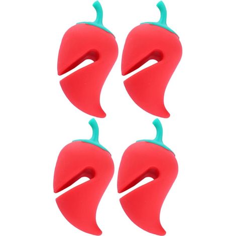 CSPARKV 4 Pack Anti-Spill Pot Lid Clips Soup Pot Lid Opener Hot Pot Lid Holder Spill Proof Pot Lids (1/5)