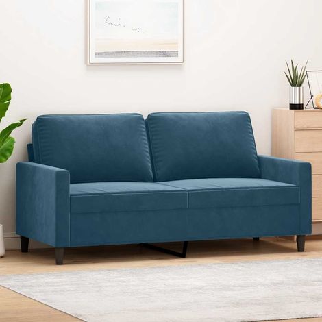 2-Sitzer-Sofa Blau 140 cm Samt