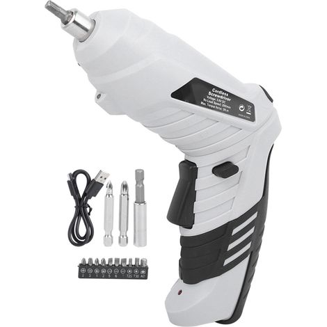 Kit de perceuse-visseuse électrique sans fil avec batterie lithium-ion rechargeable et LED pour la maison