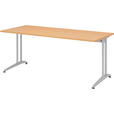 bümö Schreibtisch Serie-B Rechteck: 180 x 80 cm  Buche