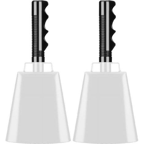 Cloche À Vache - Poignée Longue - En Fer - Pour Événements Sportifs, Fêtes Et Rassemblements - Lot De 2 (1/2)