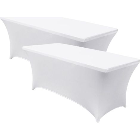 2er-Pack Hussen für rechteckige, klappbare Catering-Tische, 150 x 74 cm, 7house