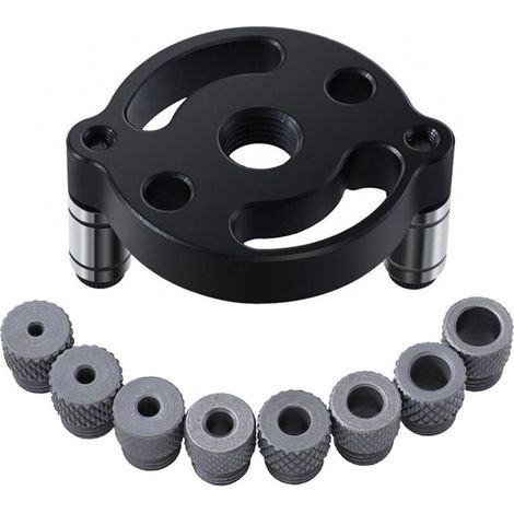 Localisateur de perforateur, Douille de perçage avec 8 bagues de forage 3/4/5/6/7/8/9/10mm, Perforateur vertical Gabarit de perçage avec douilles de guidage de perçage pour trous de poinçonnage (1/5)