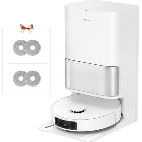 Dreame – Aspirateur robot laveur 25000Pa – Brosse latérale rétractable – Nettoyage automatique – Cartographie précise – 231 min d'autonomie