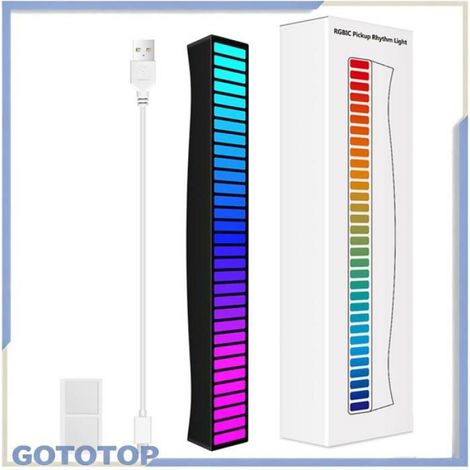 Barre lumineuse LED réactive au son Smart Music Rythm RGB LED LED Laisse Bar Éclairage Ambiant luminaire decorative (1/4)