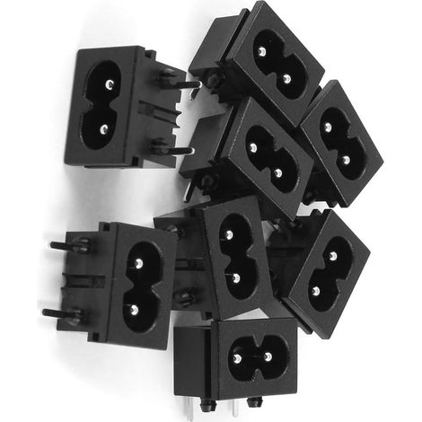 AC 250 V 2,5 A/5 A IEC320 C8 Stecker anpassung Rückstaukl Sockel Leistung 8 Stücke
