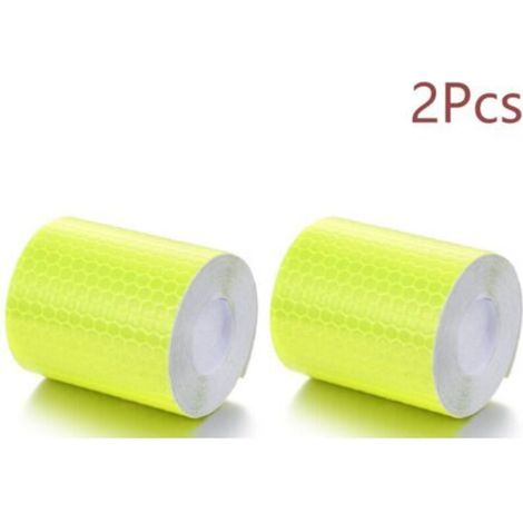 Lot de 2 rouleaux de ruban adhésif vinyle 3m x 50mm – Jaune fluorescent résistant aux intempéries – Marquage sécurisé extérieur