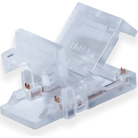 IluminaShop - Conector para Cable y Tira LED  8mm 12V/24V 2 Pin  Pack 20 IP20