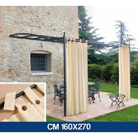 TENDA DA SOLE CON BRETELLE PER GAZEBO 52% POL CM160X270 COLORE BEIGE