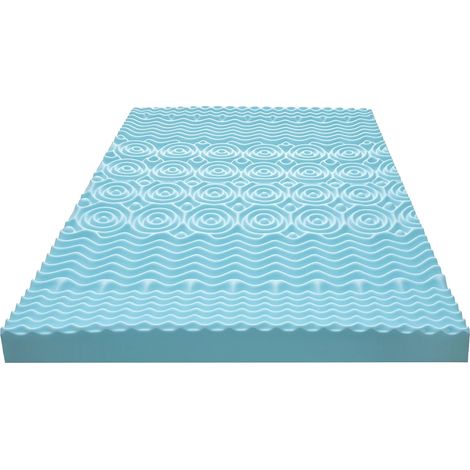 Matratzenauflage aus Memory-Schaum, 5-Zonen ergonomisches Design, kühlende Gel-Infusion, 140x200x7.5cm (1/2)