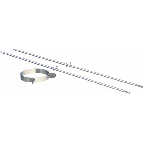 Fixation à deux points inox ajustable jusqu'à 3000 mm Ø 200
